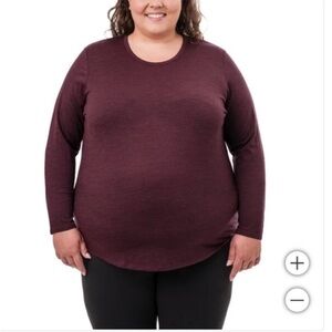 NWT Seg’ments women Merino Wool Top DARK RED - size 2X - winter cozy comfy